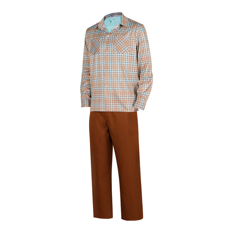 Stranger Things Will Byers Cosplay Costume Checkered Set Party Suit