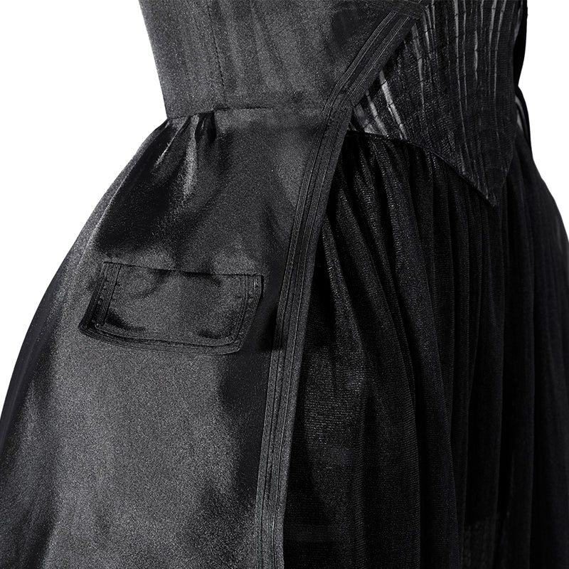 Deluxe Wednesday Season 2 Wednesday Black Dance Mesh Dress Cosplay Costume