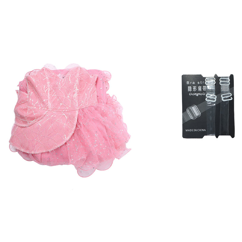 Kids Wicked Witch Glinda Cosplay Costume Pink Dress Good Witch Outfit