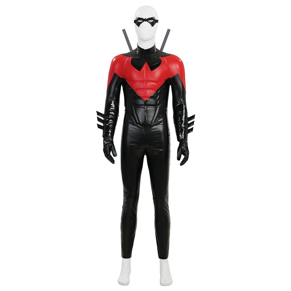 New 52 Comic Nightwing Dick Grayson Cosplay Costume Red Suit Cosplay