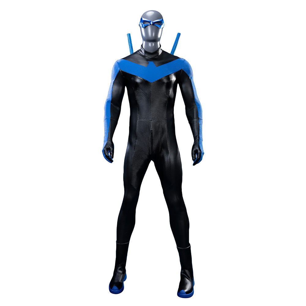 Dick Grayson Nightwing Cosplay Costume Nightwing Leather Jumpsuit