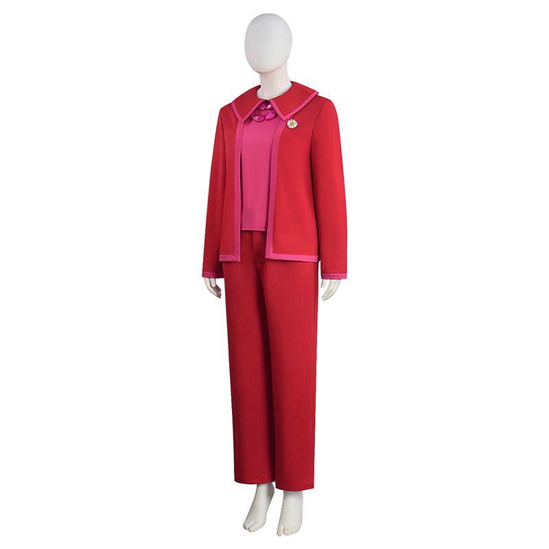 Weapons Aunt Miss Gladys Cosplay Costume Pink Halloween Outfit