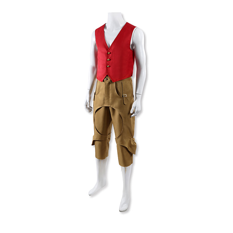 One Piece Live Action Season 2 Luffy Cosplay Costume Halloween Outfit