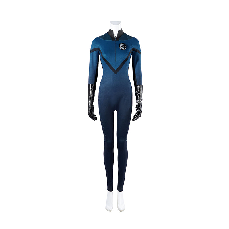 Fantastic Four 2005 Invisible Woman Cosplay Costume Susan Storm Halloween Outfit