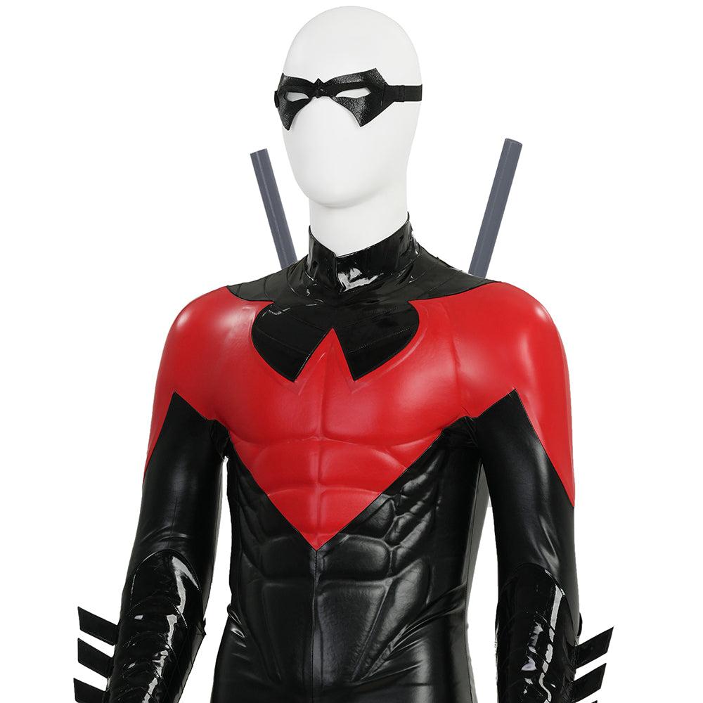 New 52 Comic Nightwing Dick Grayson Cosplay Costume Red Suit Cosplay