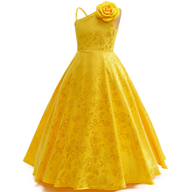 Kids Zoo 2 Movie Judy Hopps Cosplay Costume Yellow Fancy Party Dress Suit