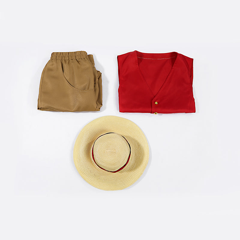 One Piece Live Action Season 2 Luffy Cosplay Costume Halloween Outfit