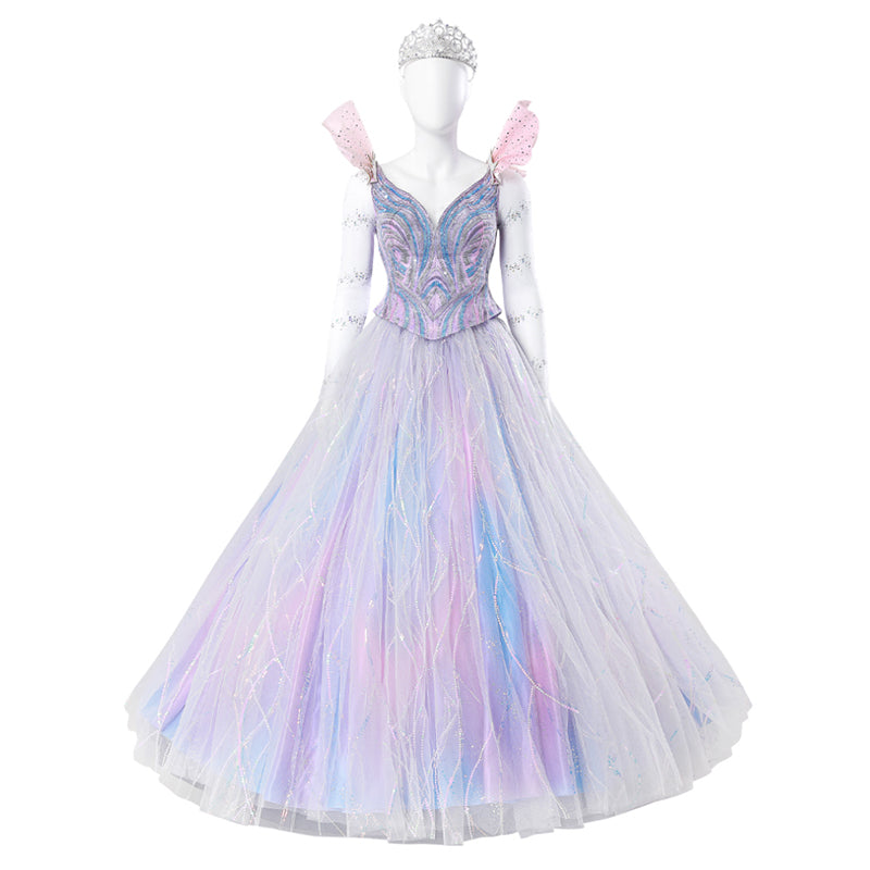 Wicked For Good Glinda Fairy Purple Cosplay Costume Prom Dress Halloween Outfit