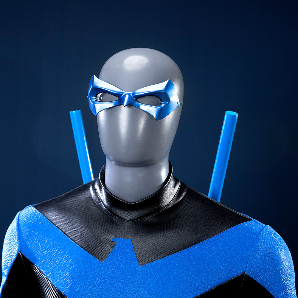 Dick Grayson Nightwing Cosplay Costume Nightwing Leather Jumpsuit
