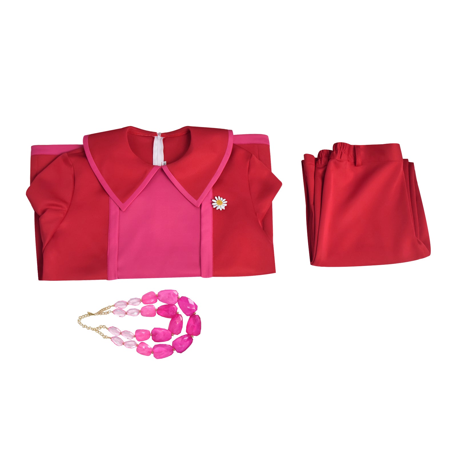 Weapons Aunt Miss Gladys Cosplay Costume Pink Halloween Outfit