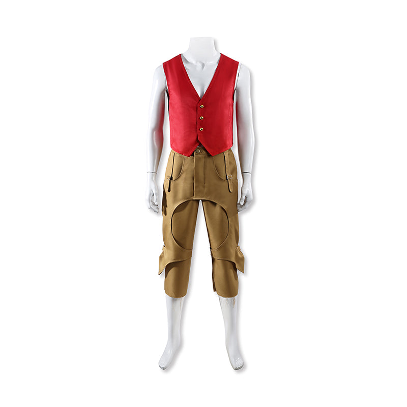 One Piece Live Action Season 2 Luffy Cosplay Costume Halloween Outfit
