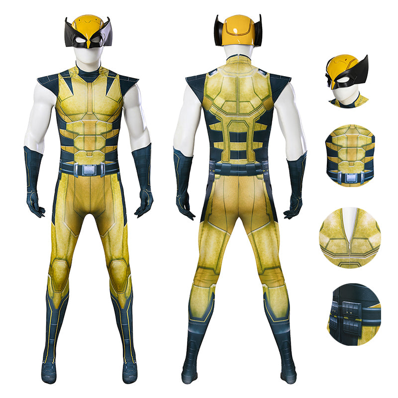 PS5 Marvel Rivals Wolverine James Logan Howlett Cosplay Costume Halloween Jumpsuit