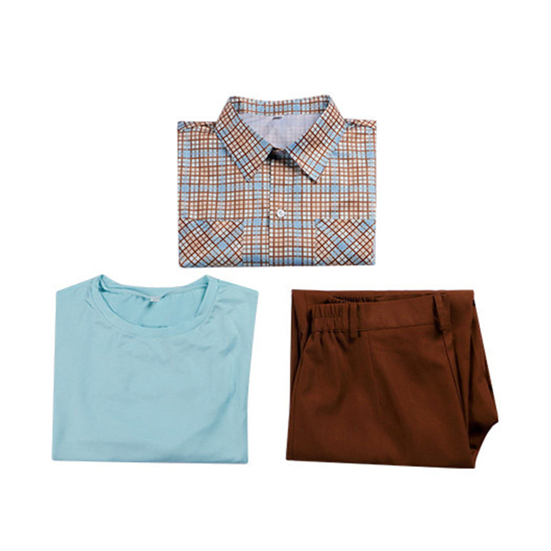 Stranger Things Will Byers Cosplay Costume Checkered Set Party Suit