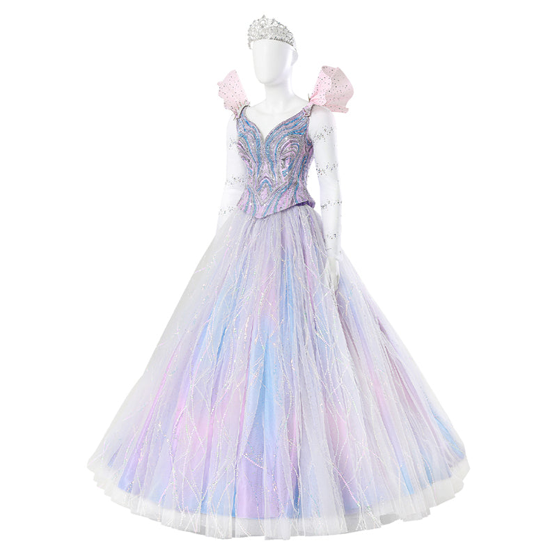 Wicked For Good Glinda Fairy Purple Cosplay Costume Prom Dress Halloween Outfit