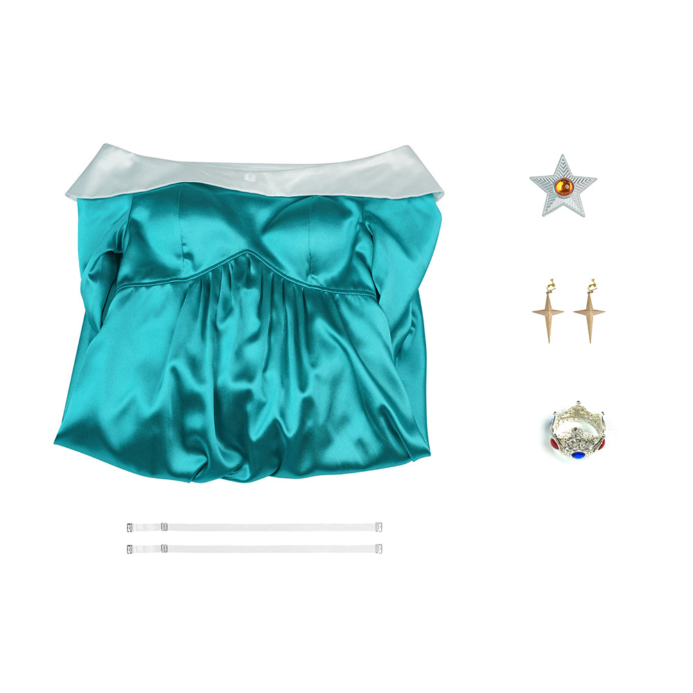 Super Mario Galaxy Princess Rosalina Dress Cosplay Costume Girl Princess Costume