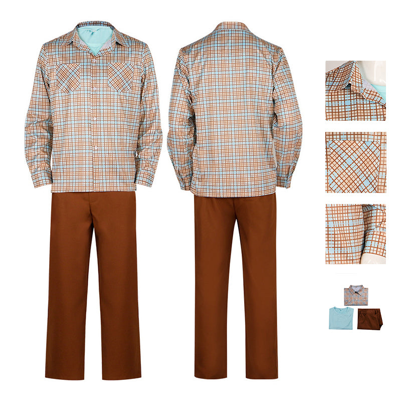 Stranger Things Will Byers Cosplay Costume Checkered Set Party Suit