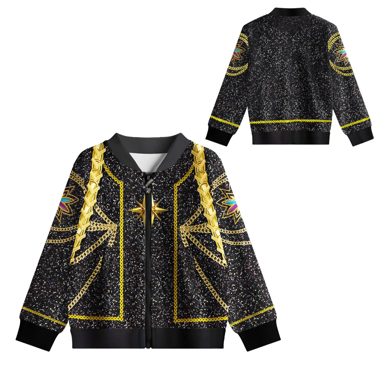 Kpop Demon Hunters Rumi Coat Cosplay Costume Yellow Black Golden Outfit