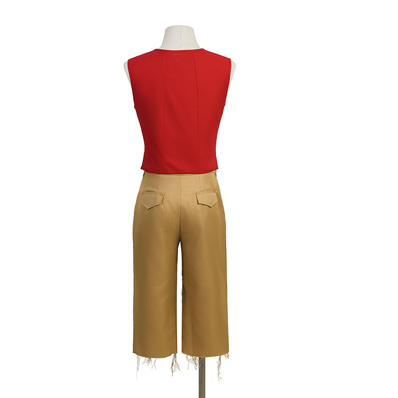 One Piece Live Action Season 2 Luffy Cosplay Costume Halloween Carnival Outfit