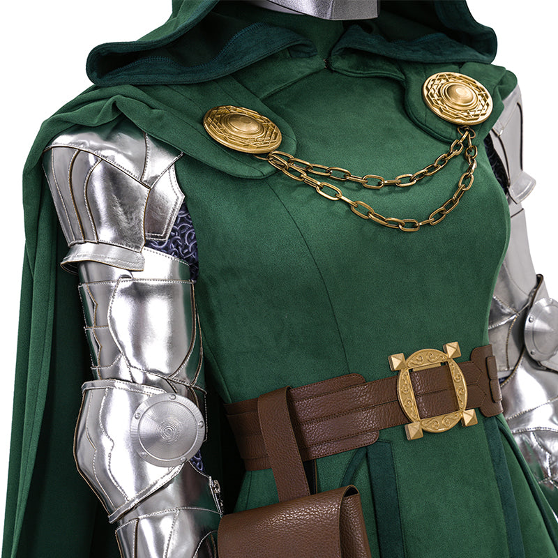 Doctor Doom Woman's Cosplay Costume Dr. Victor von Doom Halloween Outfit