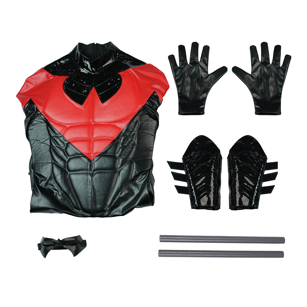 New 52 Comic Nightwing Dick Grayson Cosplay Costume Red Suit Cosplay
