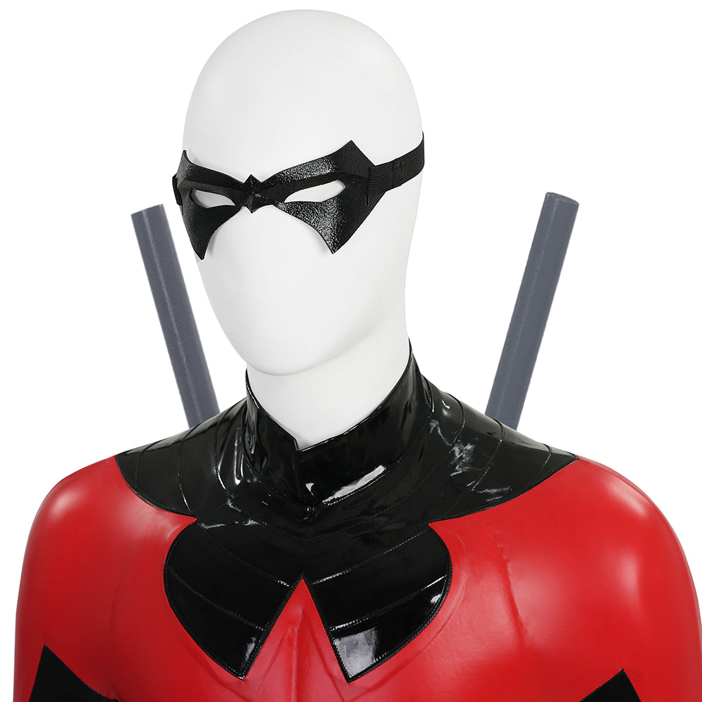New 52 Comic Nightwing Dick Grayson Cosplay Costume Red Suit Cosplay