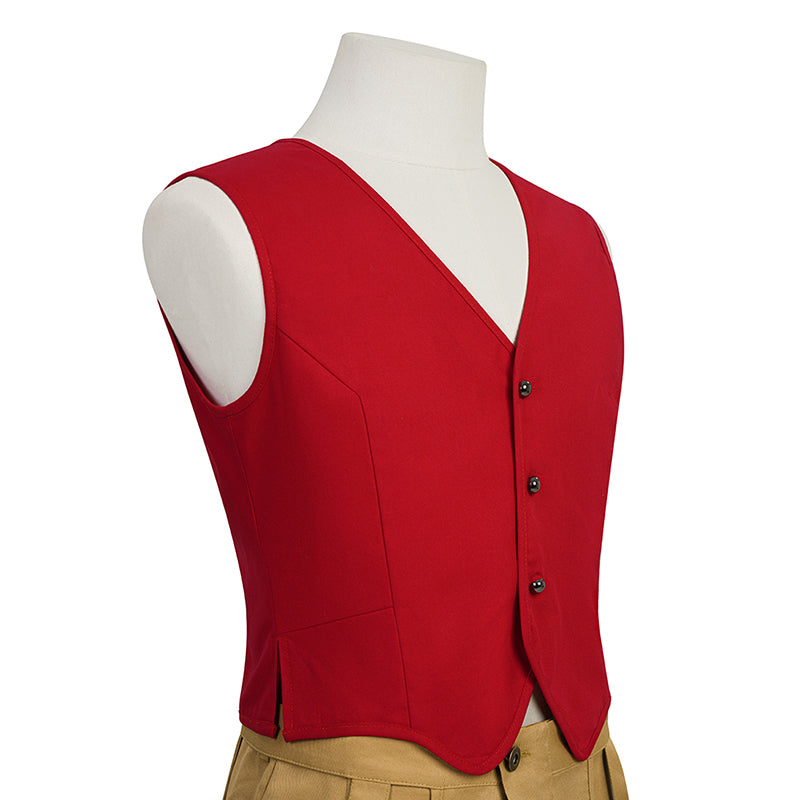 One Piece Live Action Season 2 Luffy Cosplay Costume Halloween Carnival Outfit