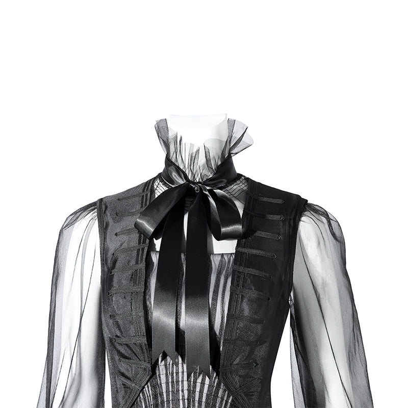 Deluxe Wednesday Season 2 Wednesday Black Dance Mesh Dress Cosplay Costume