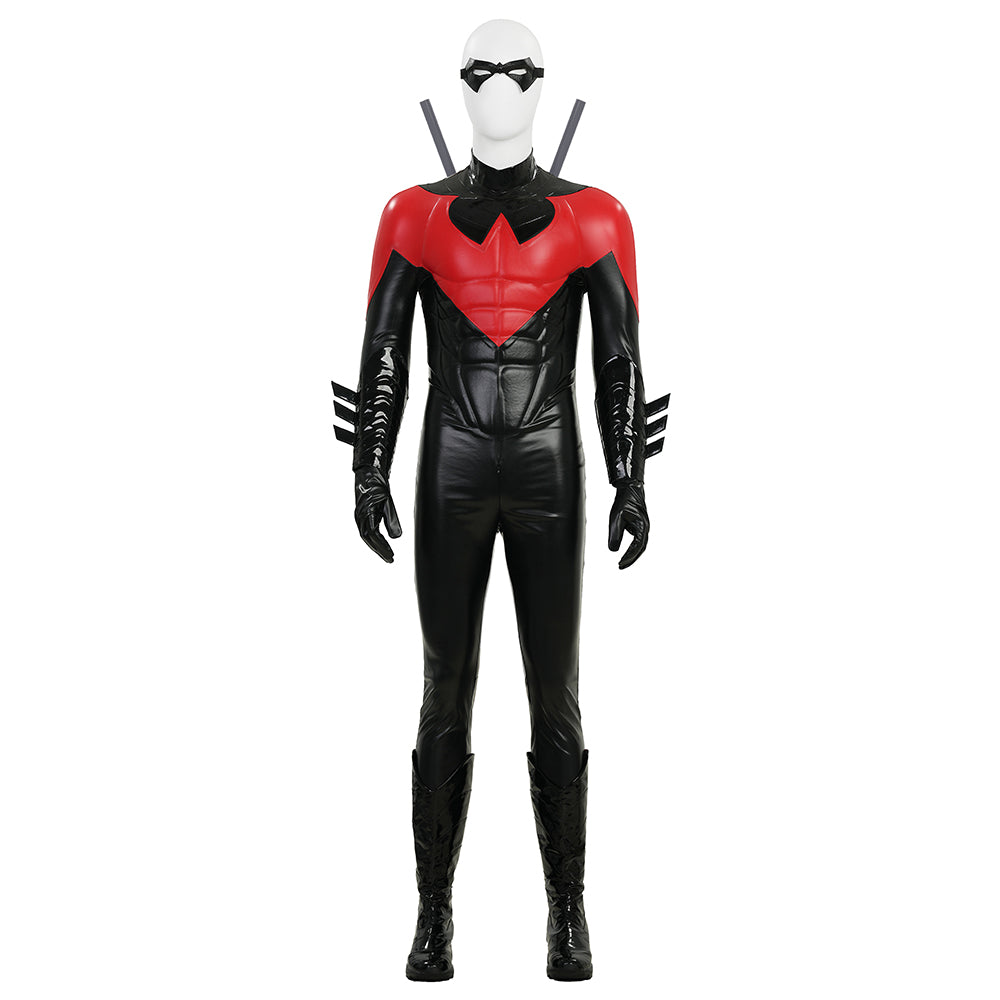 New 52 Comic Nightwing Dick Grayson Cosplay Costume Red Suit Cosplay