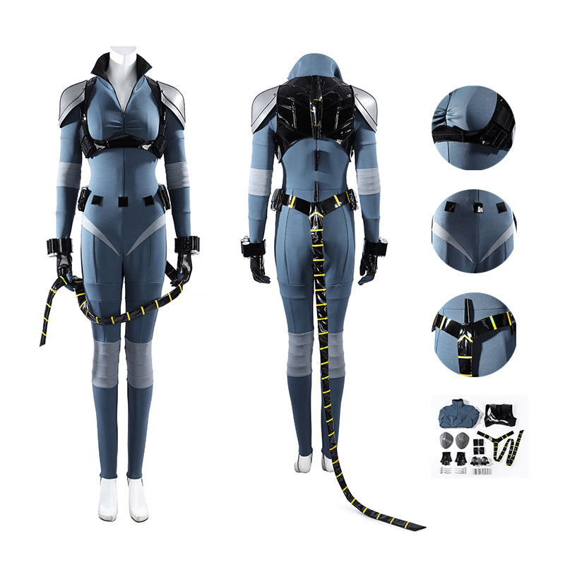 Absolute Catwoman Selina Kyle Cosplay Costume Selinda Cosplay Blue Halloween Outfit