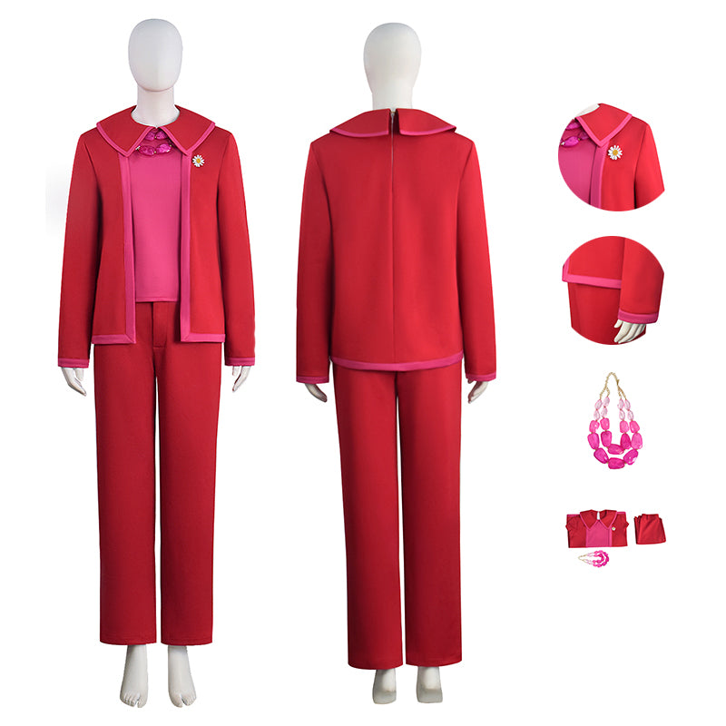 Weapons Aunt Miss Gladys Cosplay Costume Pink Halloween Outfit