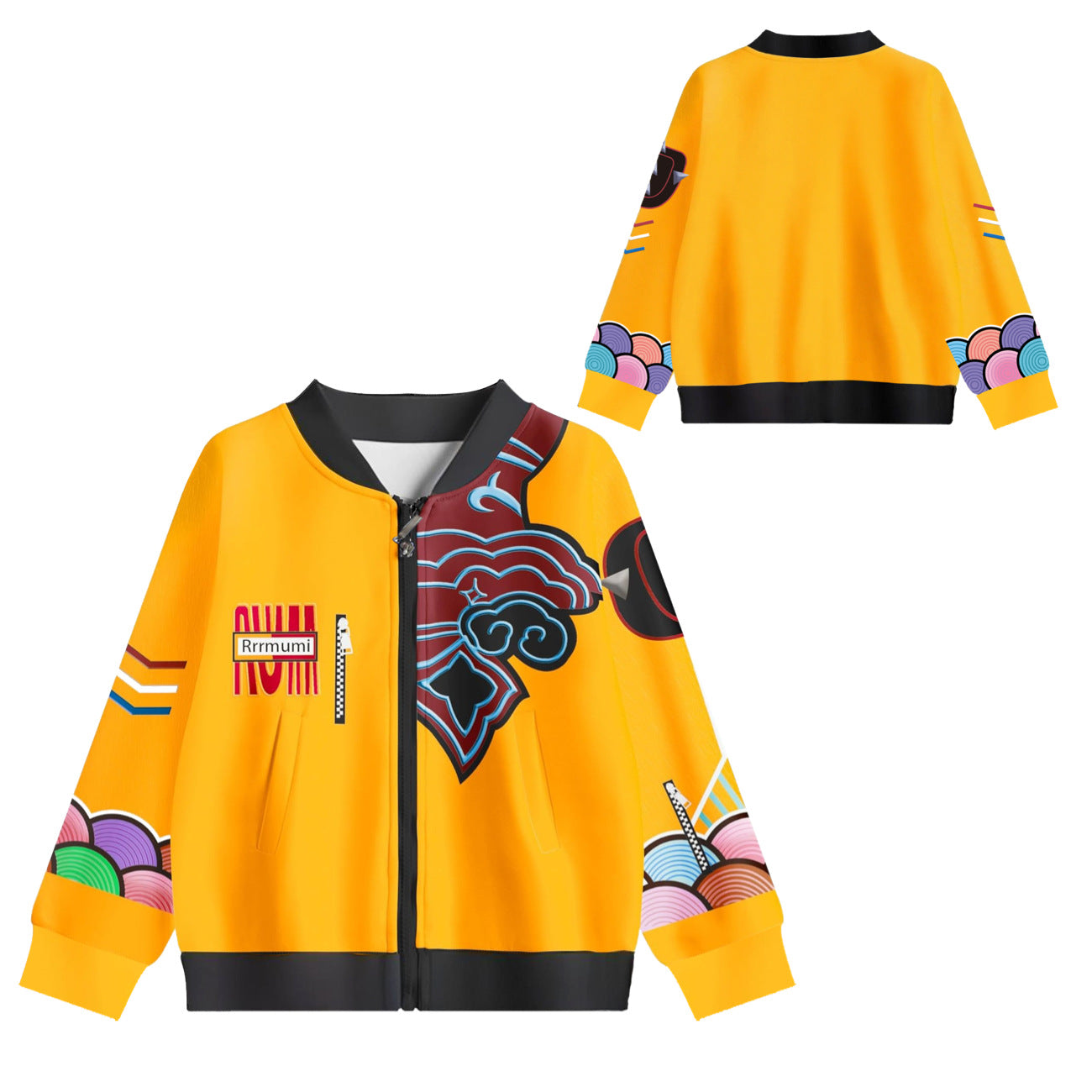Kpop Demon Hunters Rumi Coat Cosplay Costume Yellow Black Golden Outfit