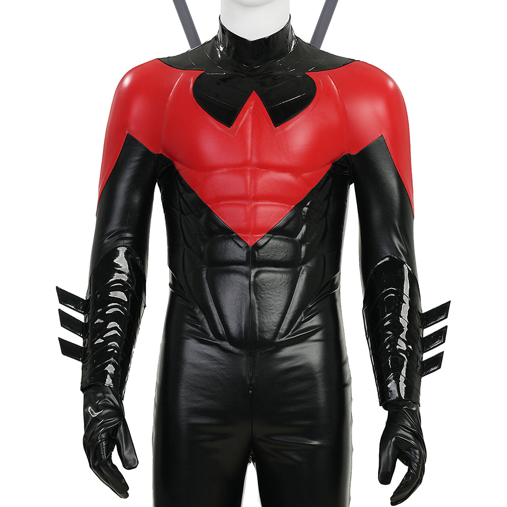 New 52 Comic Nightwing Dick Grayson Cosplay Costume Red Suit Cosplay