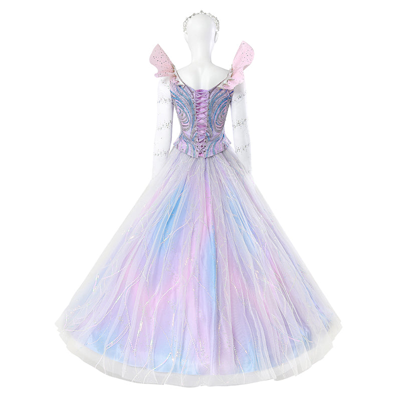Wicked For Good Glinda Fairy Purple Cosplay Costume Prom Dress Halloween Outfit