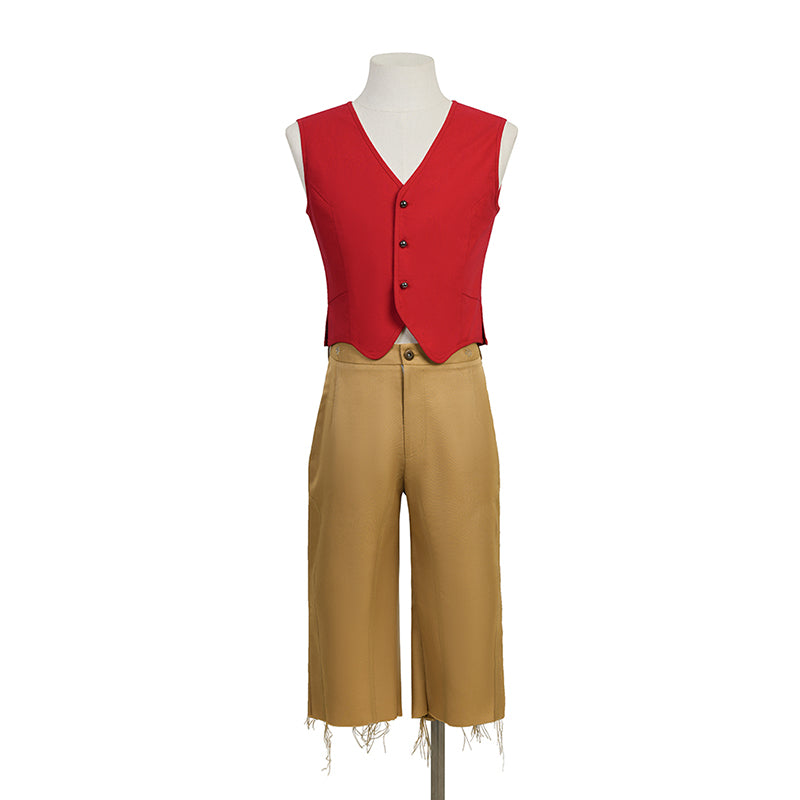 One Piece Live Action Season 2 Luffy Cosplay Costume Halloween Carnival Outfit