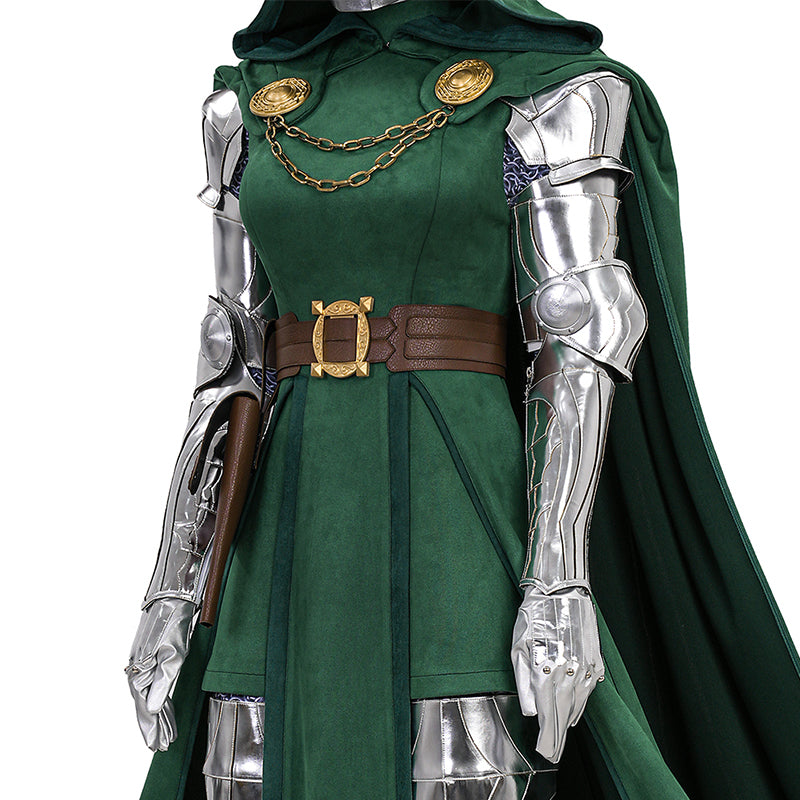 Doctor Doom Woman's Cosplay Costume Dr. Victor von Doom Halloween Outfit