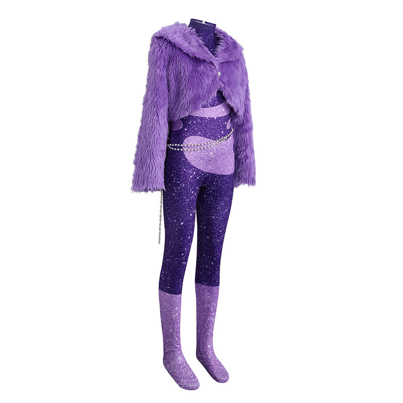 Zoo 2 Movie Gazelle Cosplay Costume Purple Fur Stage Costume Party Suit