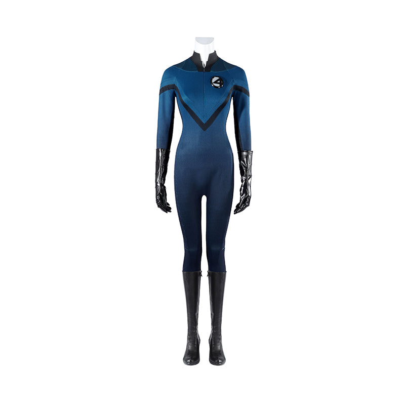 Fantastic Four 2005 Invisible Woman Cosplay Costume Susan Storm Halloween Outfit