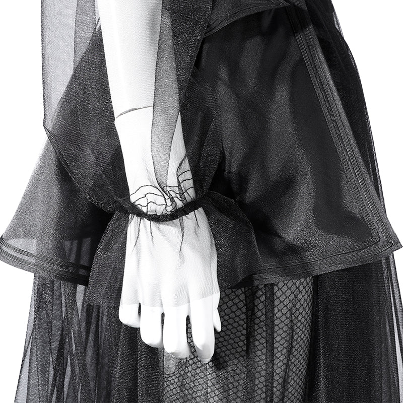 Deluxe Wednesday Season 2 Wednesday Black Dance Mesh Dress Cosplay Costume