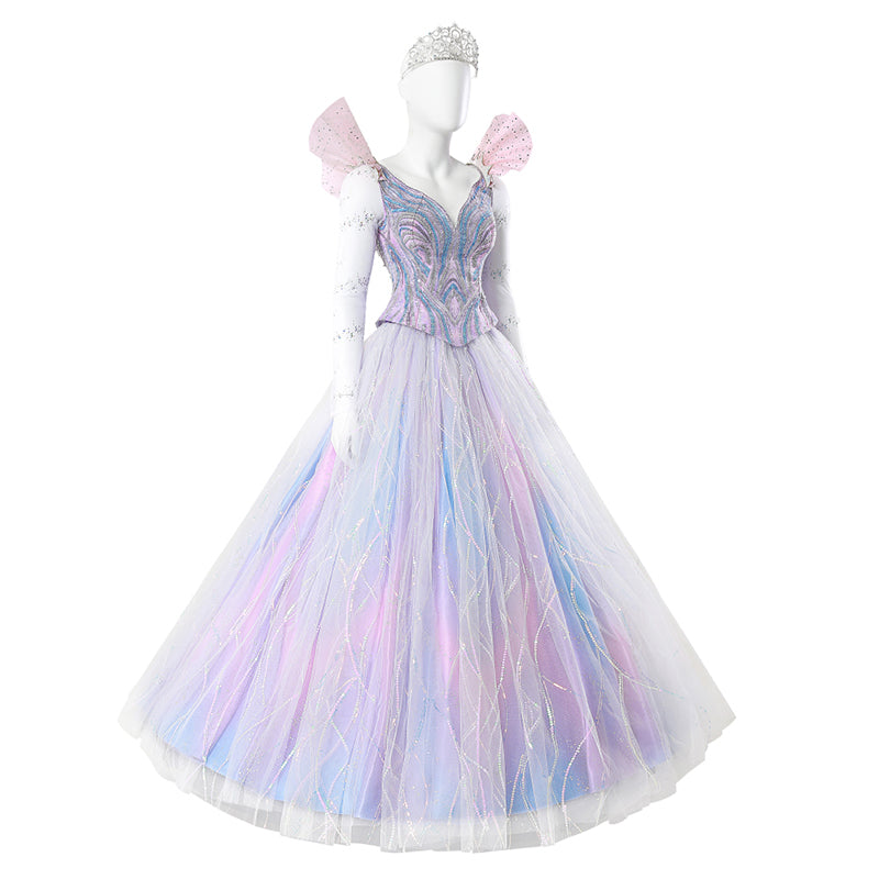 Wicked For Good Glinda Fairy Purple Cosplay Costume Prom Dress Halloween Outfit