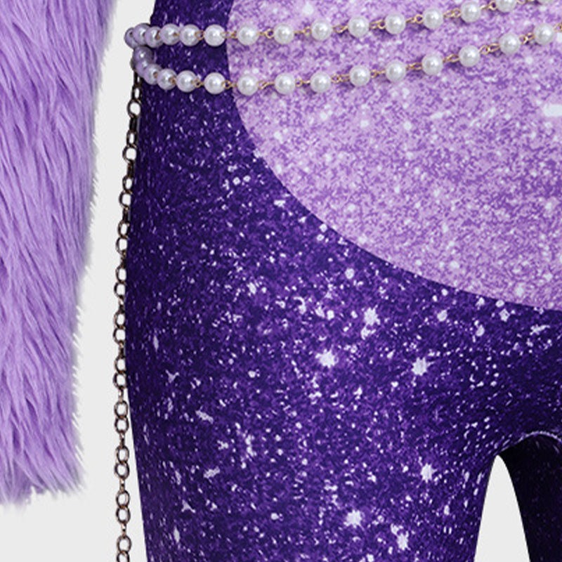 Zoo 2 Movie Gazelle Cosplay Costume Purple Fur Stage Costume Party Suit