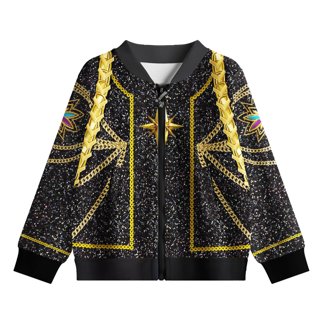 Kpop Demon Hunters Rumi Coat Cosplay Costume Yellow Black Golden Outfit