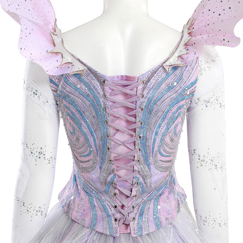 Wicked For Good Glinda Fairy Purple Cosplay Costume Prom Dress Halloween Outfit